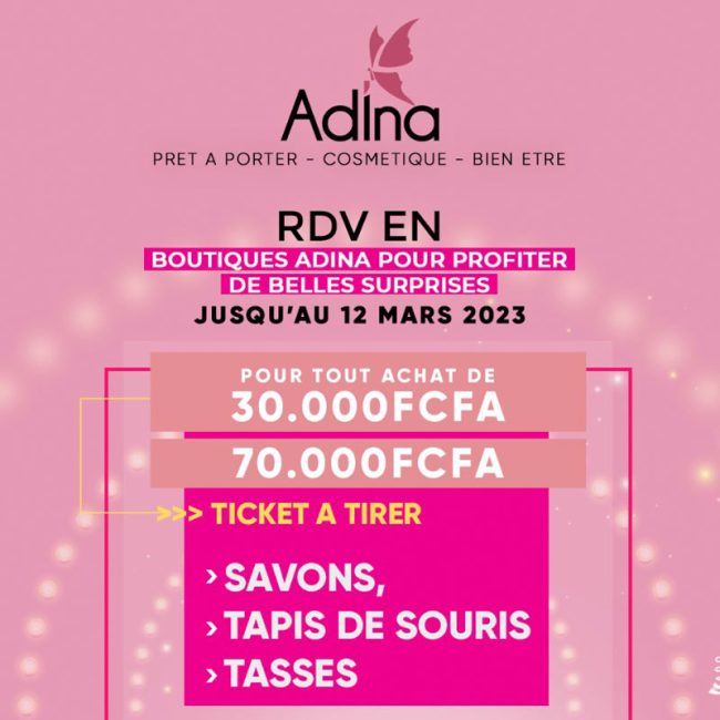 Promo 8 mars Adina - offre 1