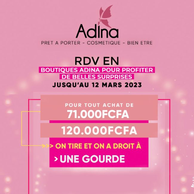 Promo 8 mars Adina - offre 2
