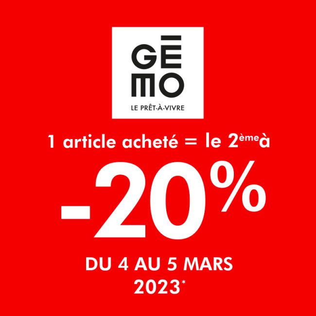 Promo d'ouverture GEMO