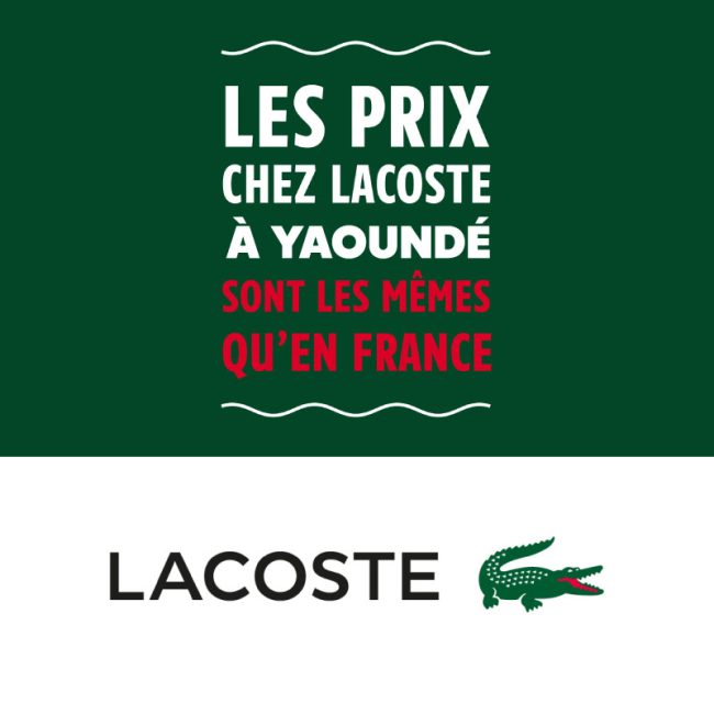 Même prix chez Lacoste